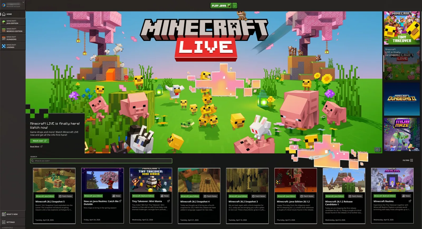 Minecraft rodando no Omarchy
